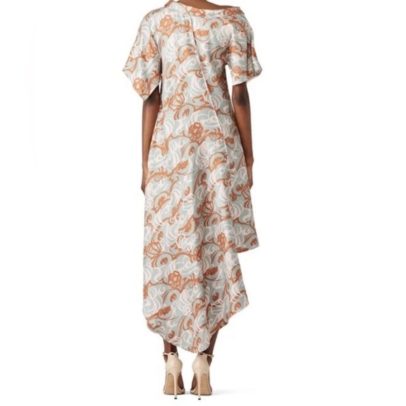 ADEAM- Floral Silk Shirtdress. Size M - Picture 3 of 11